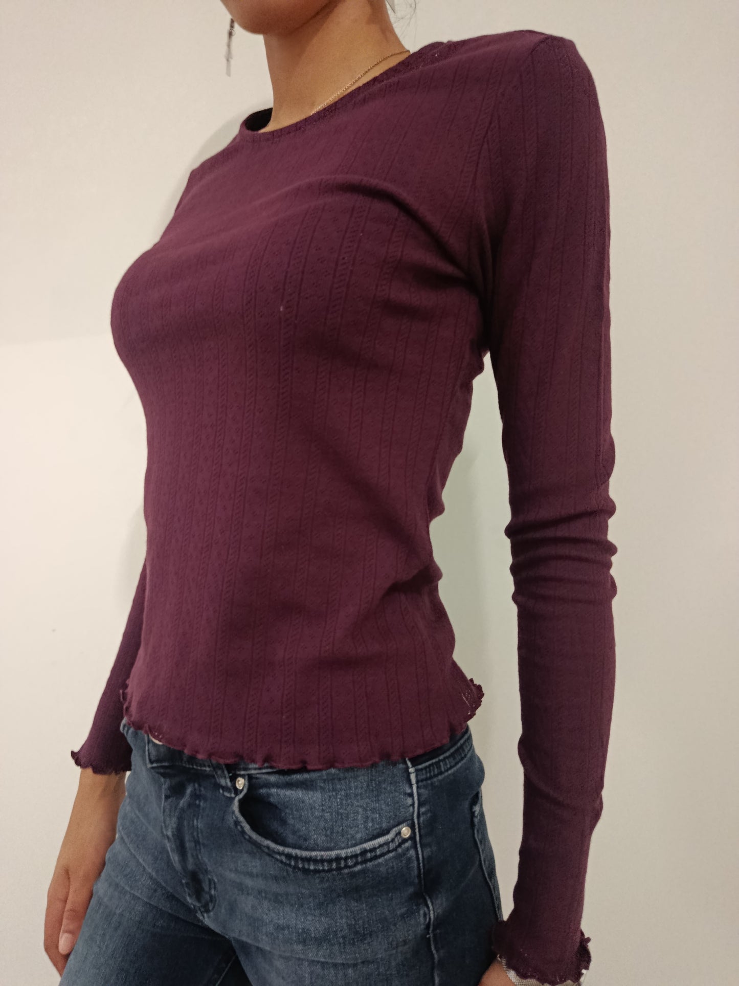 PULLOVER BASIC LAVORATO ONLY