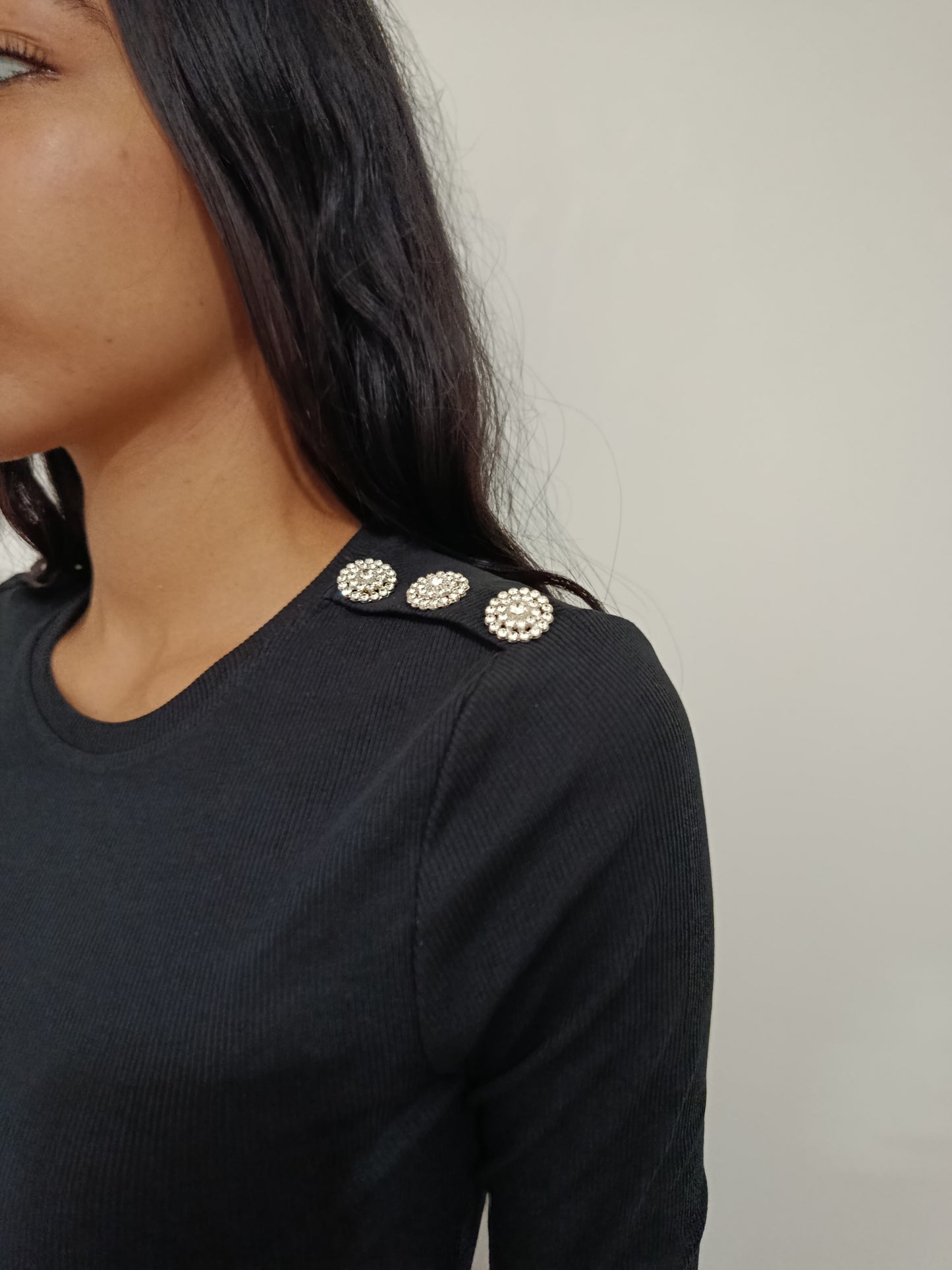 PULLOVER BOTTONE GIOIELLO ONLY