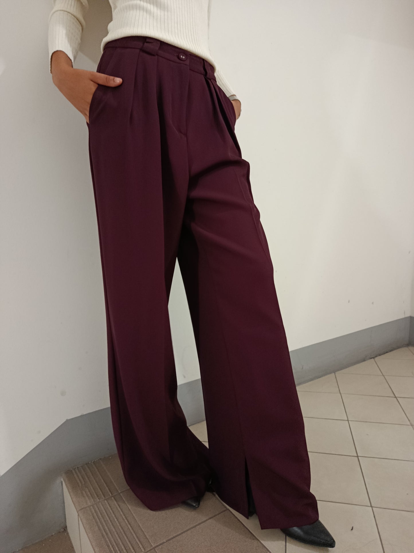 PANTALONE CON SPACCO FLUIDO TWO WAY