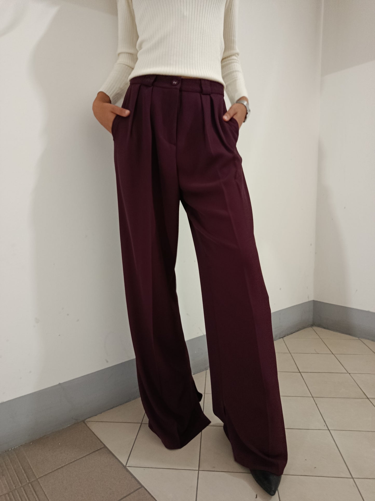 PANTALONE CON SPACCO FLUIDO TWO WAY