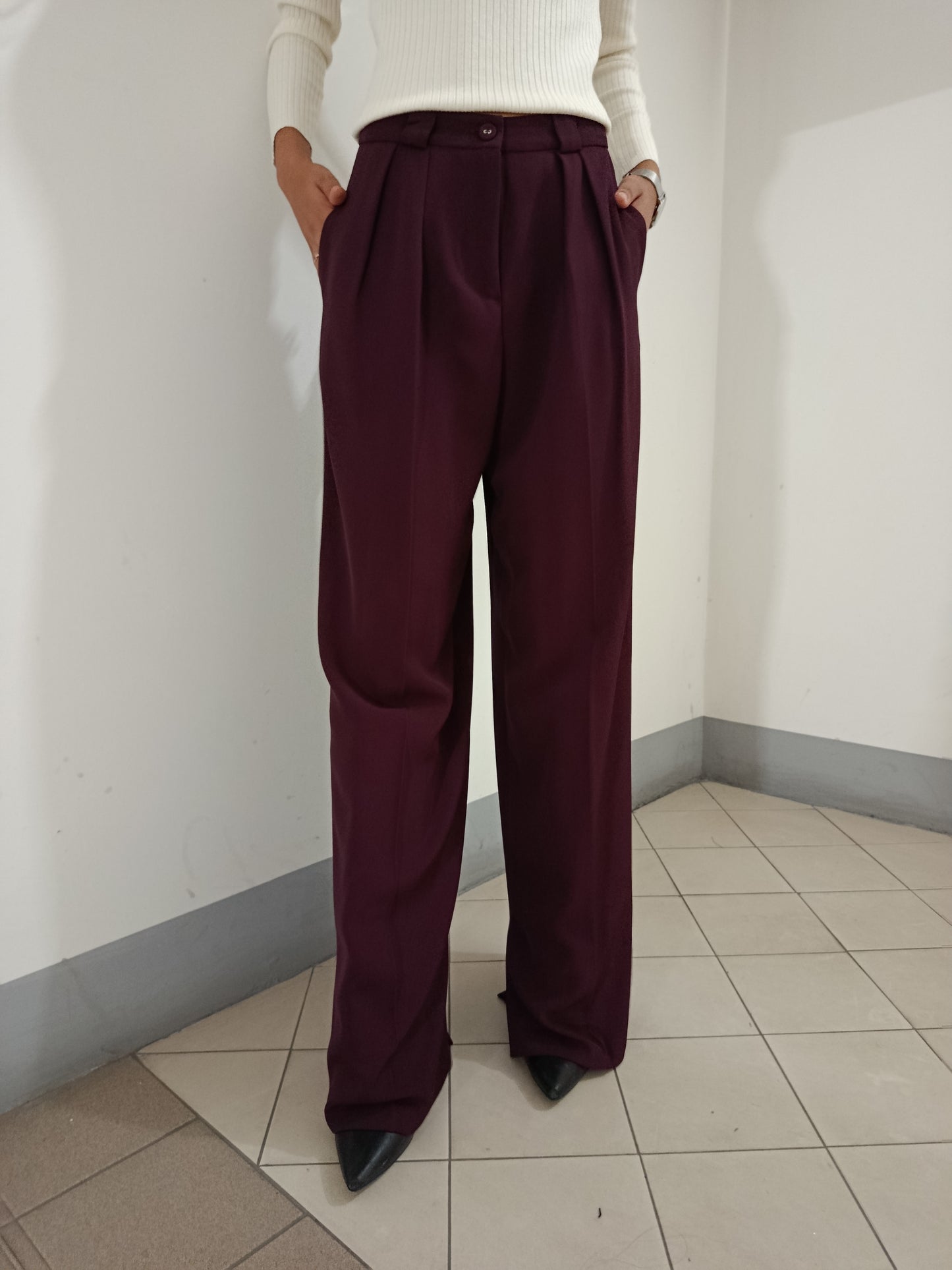 PANTALONE CON SPACCO FLUIDO TWO WAY