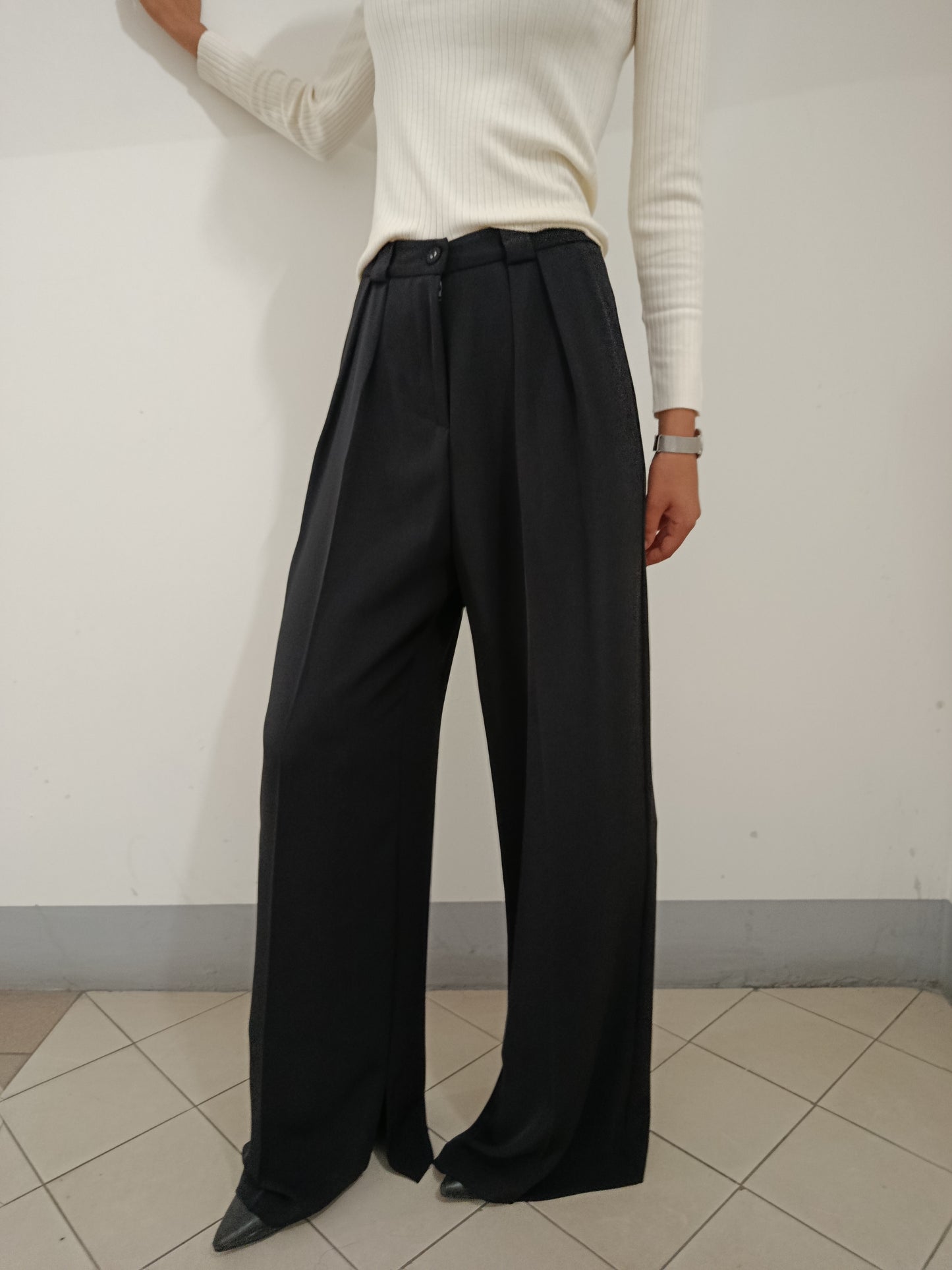 PANTALONE CON SPACCO FLUIDO TWO WAY
