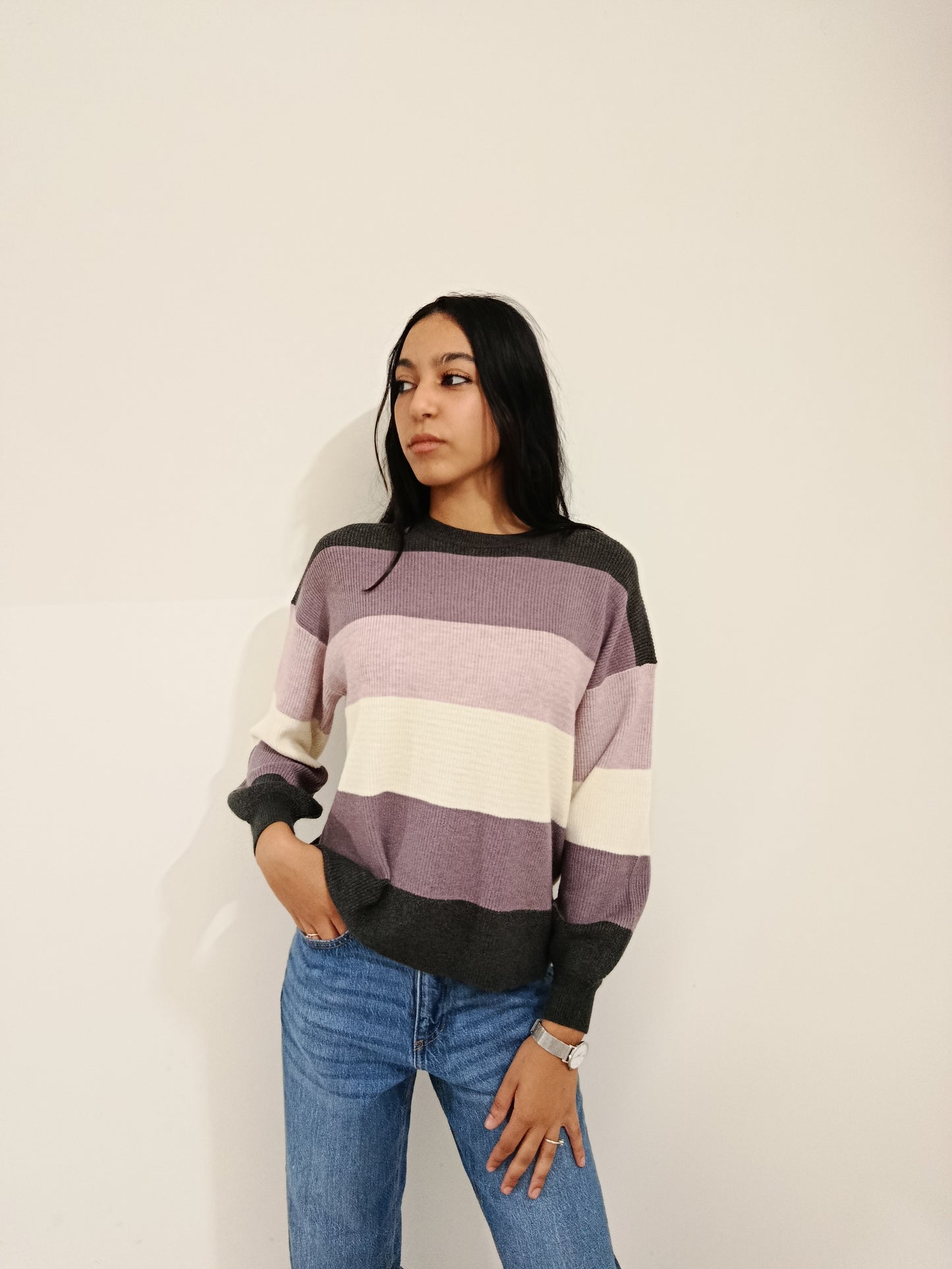 PULLOVER RIGHE LARGHE ONLY
