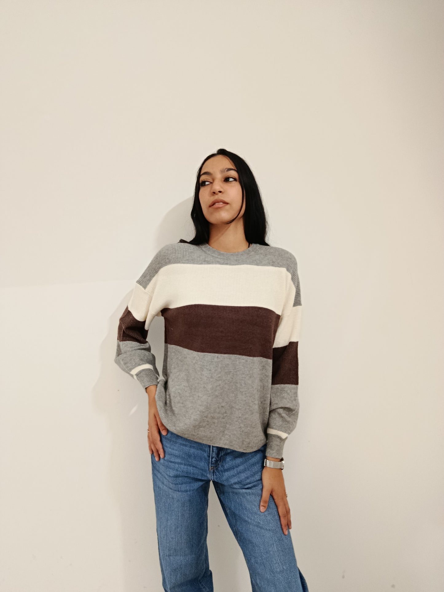 PULLOVER RIGHE LARGHE ONLY