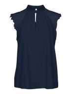 BLUSA CON MANICHE IN PIZZO VERO MODA