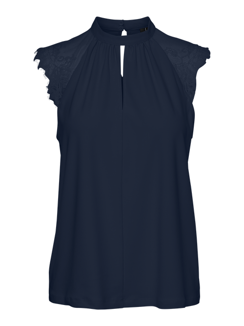 BLUSA CON MANICHE IN PIZZO VERO MODA