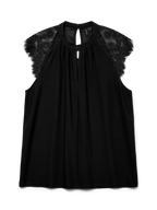 BLUSA CON MANICHE IN PIZZO VERO MODA