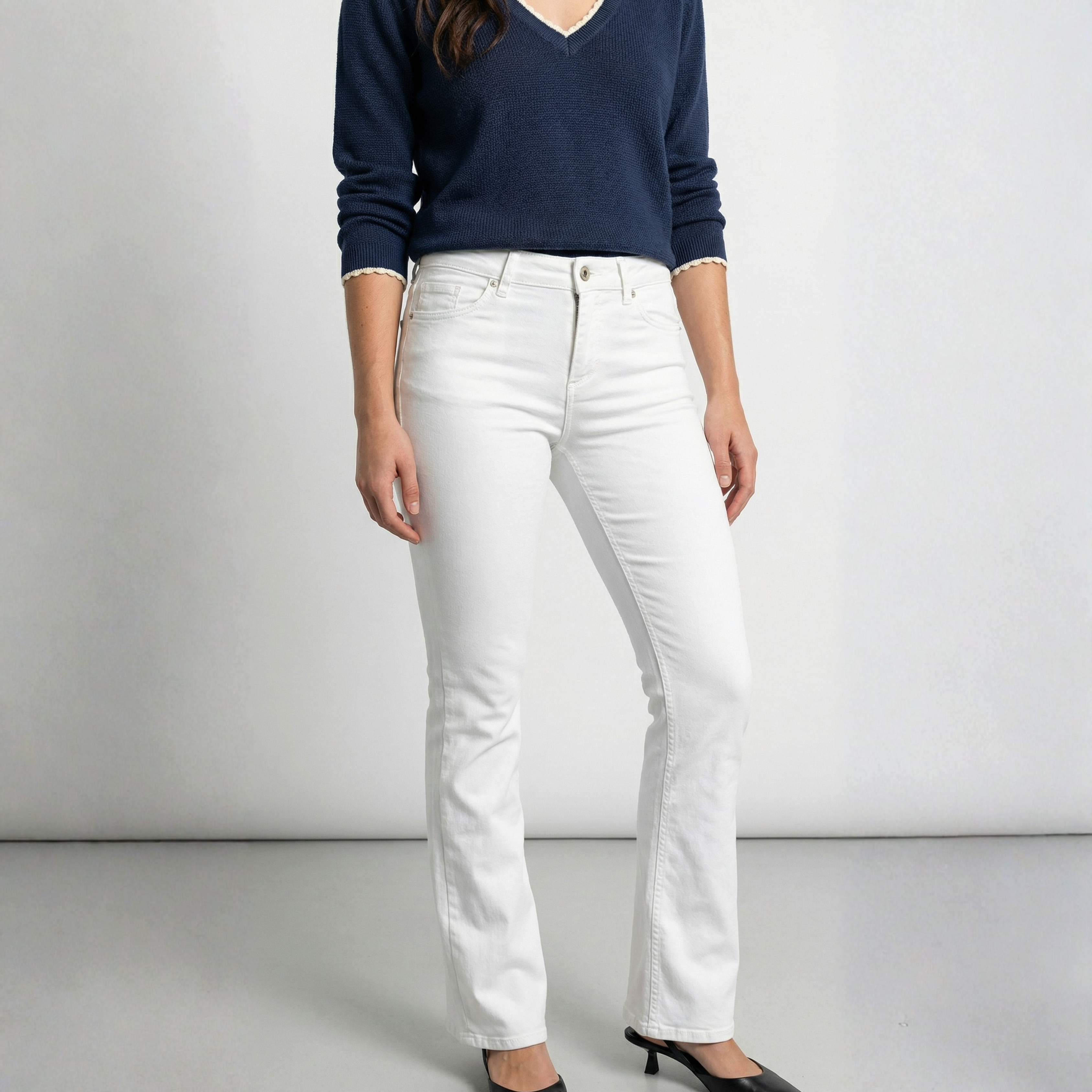 JEANS FLARED BLUSH ONLY