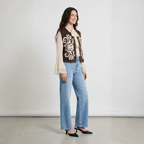 GILET CON RICAMO TWO WAY