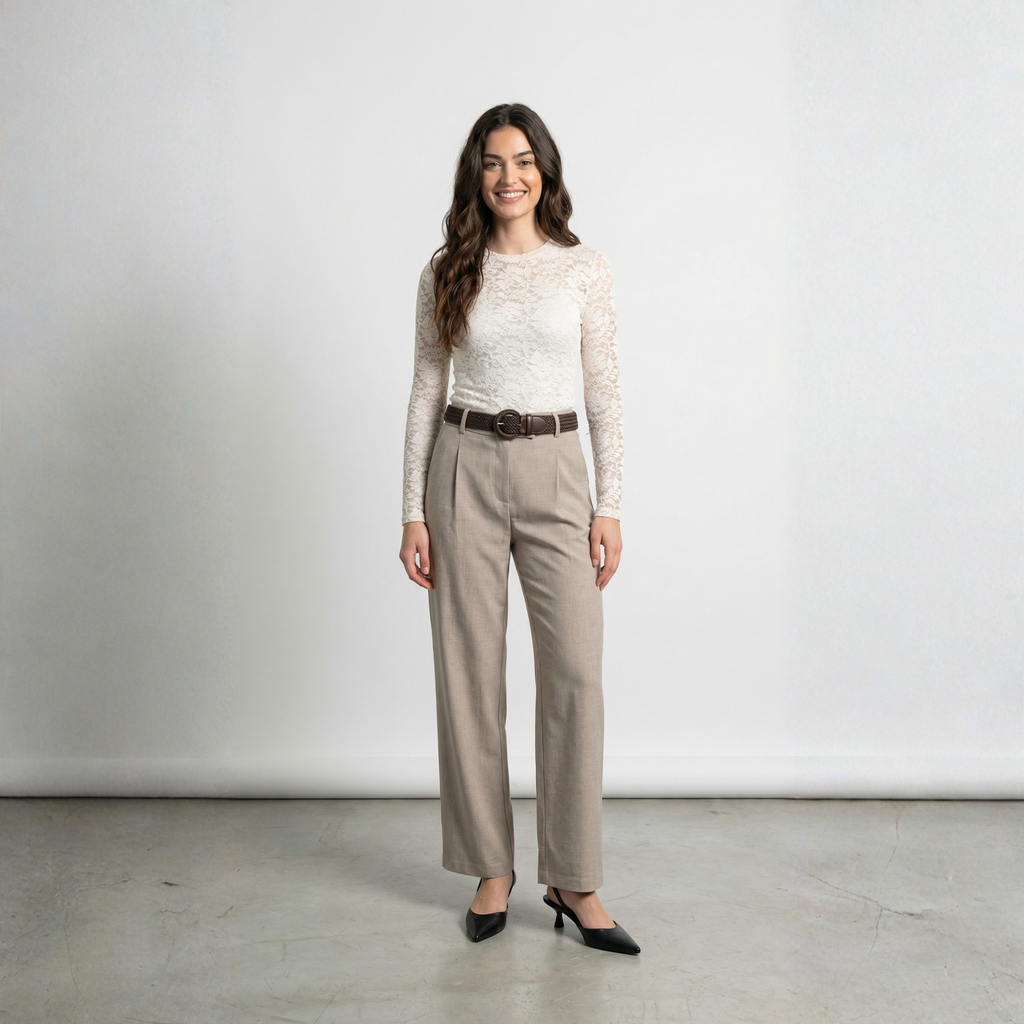 TOP IN PIZZO MANICHE LUNGHE ONLY