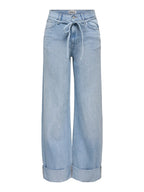 JEANS WIDE LEG CON CINTURA FIOCCO ONLY
