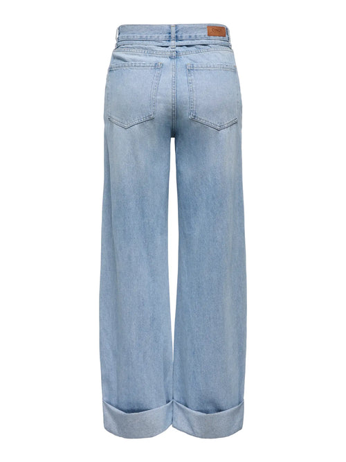 JEANS WIDE LEG CON CINTURA FIOCCO ONLY