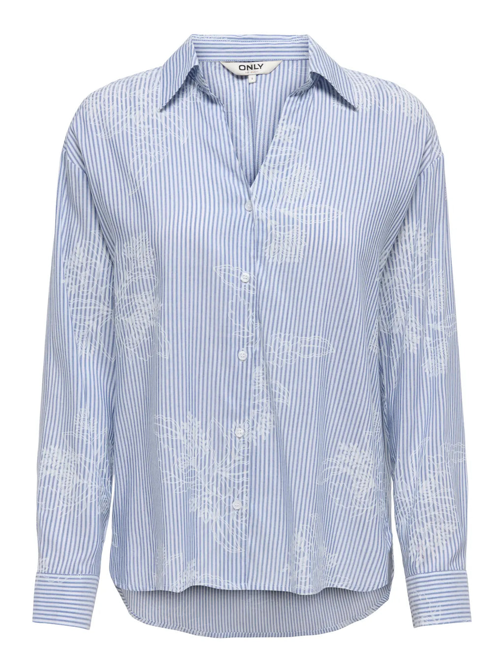 CAMICIA A RIGHE RICAMATA ONLY
