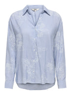 CAMICIA A RIGHE RICAMATA ONLY