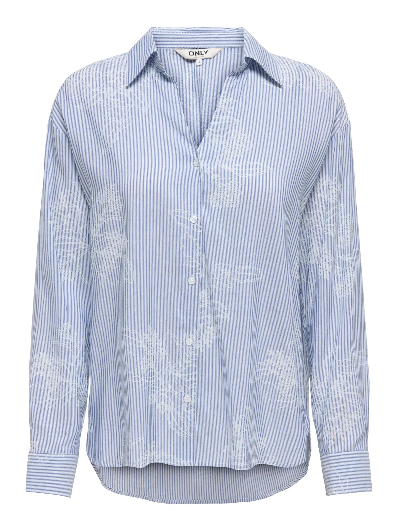 CAMICIA A RIGHE RICAMATA ONLY