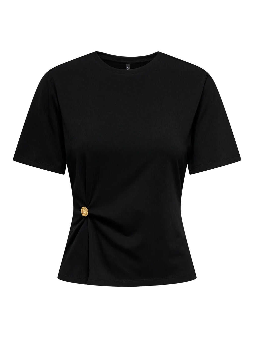 T-SHIRT ELENA CON BOTTONE ORO ONLY