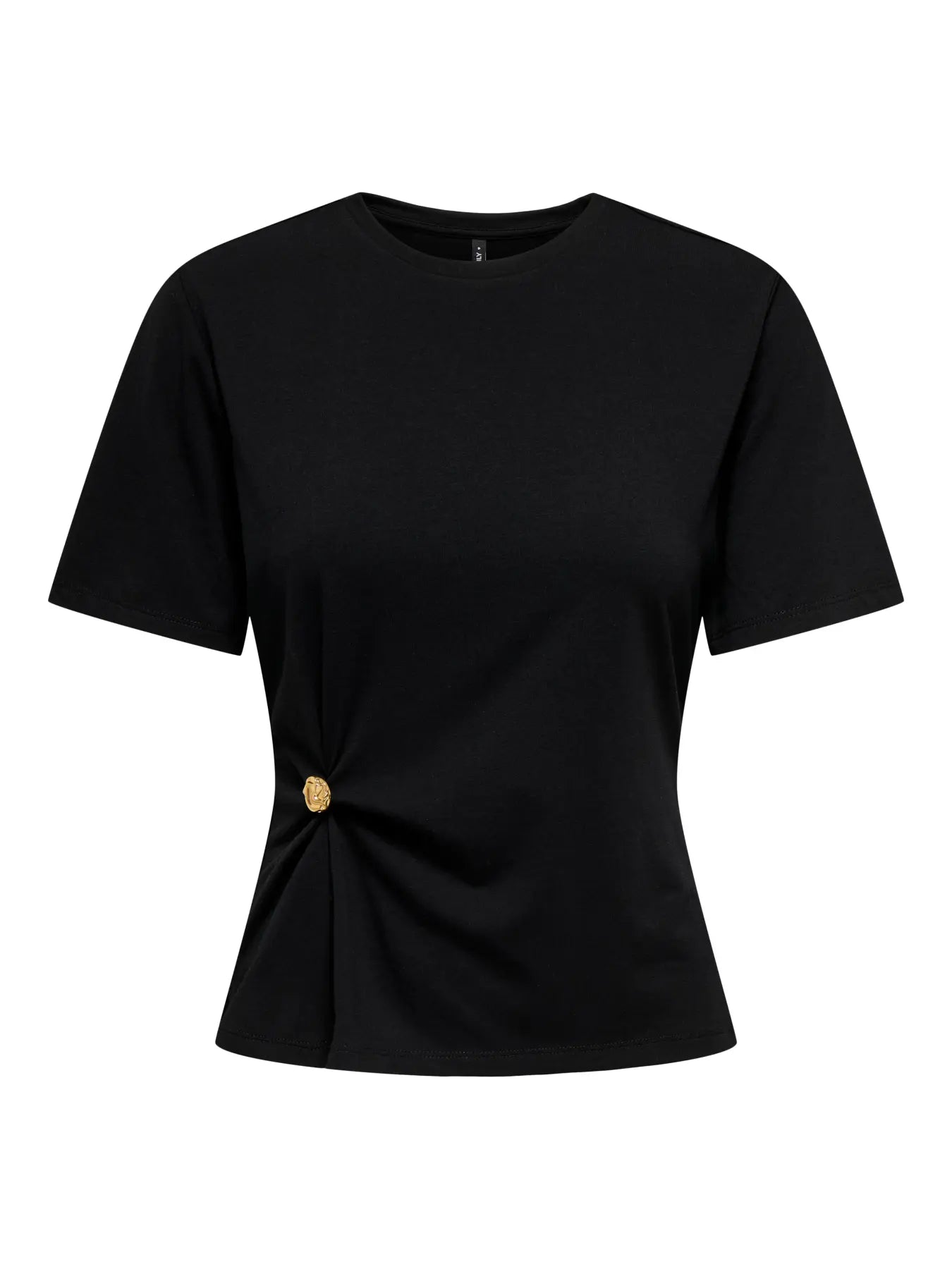 T-SHIRT ELENA CON BOTTONE ORO ONLY