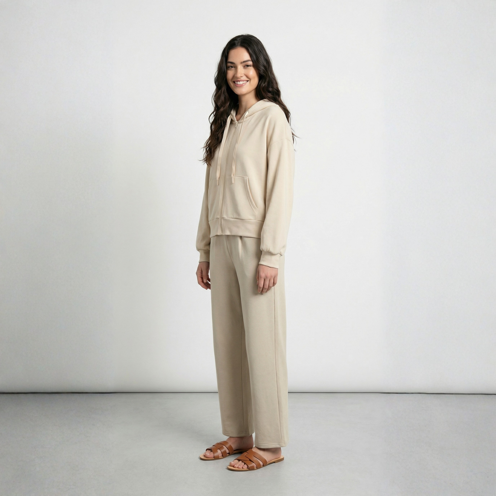 FELPA CROPPED CON CAPPUCCIO VERO MODA