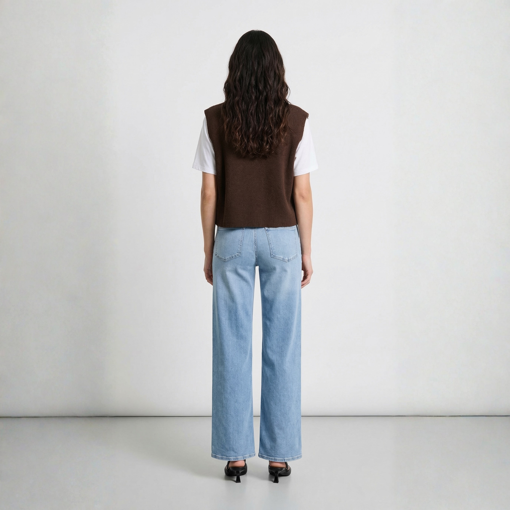 GILET CON RICAMO TWO WAY