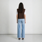 GILET CON RICAMO TWO WAY