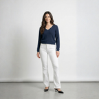 JEANS FLARED BLUSH ONLY