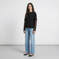 T-SHIRT MANICHE IN PIZZO TWO WAY