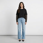 T-SHIRT MANICHE IN PIZZO TWO WAY