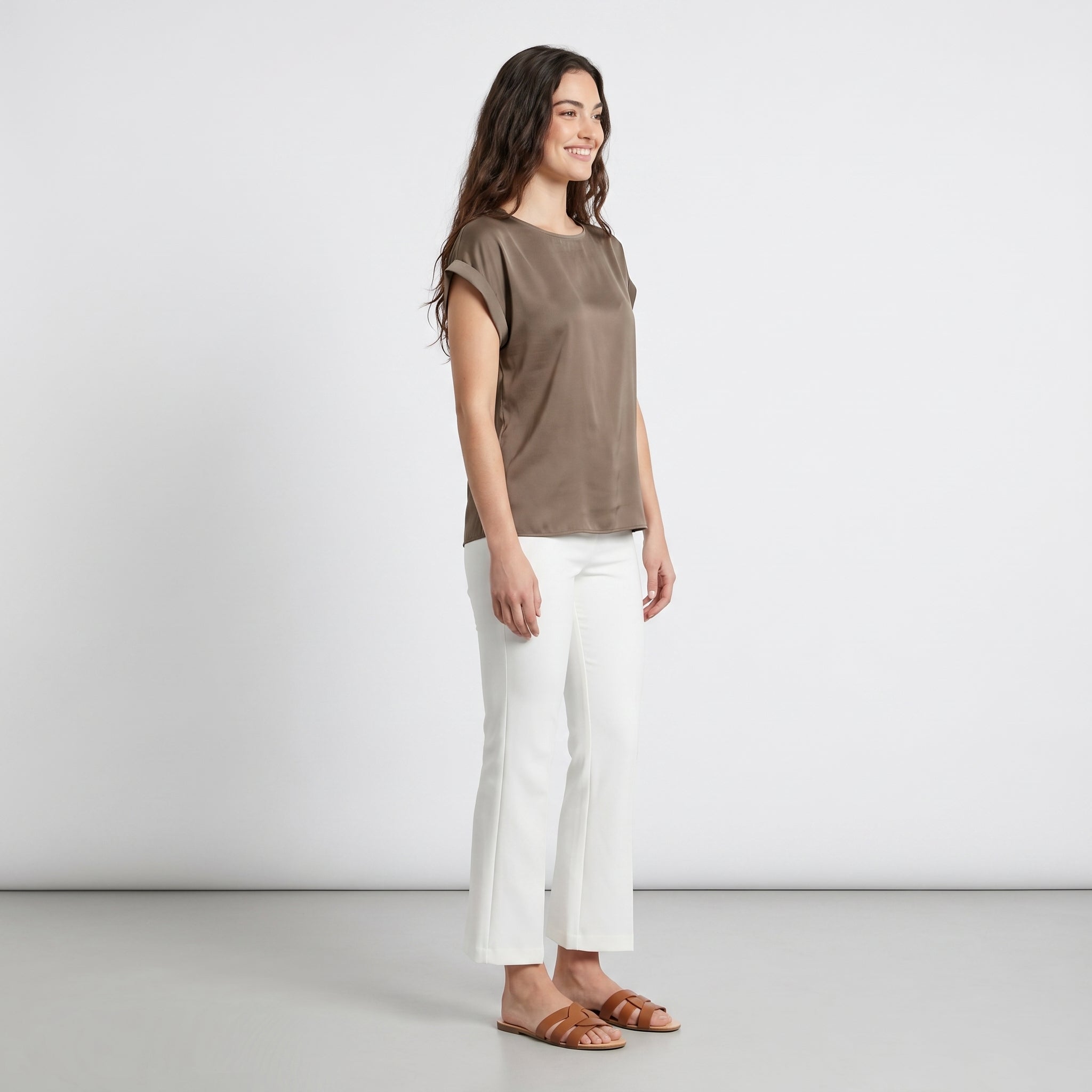 BLUSA CLASSICA IN SATIN ONLY