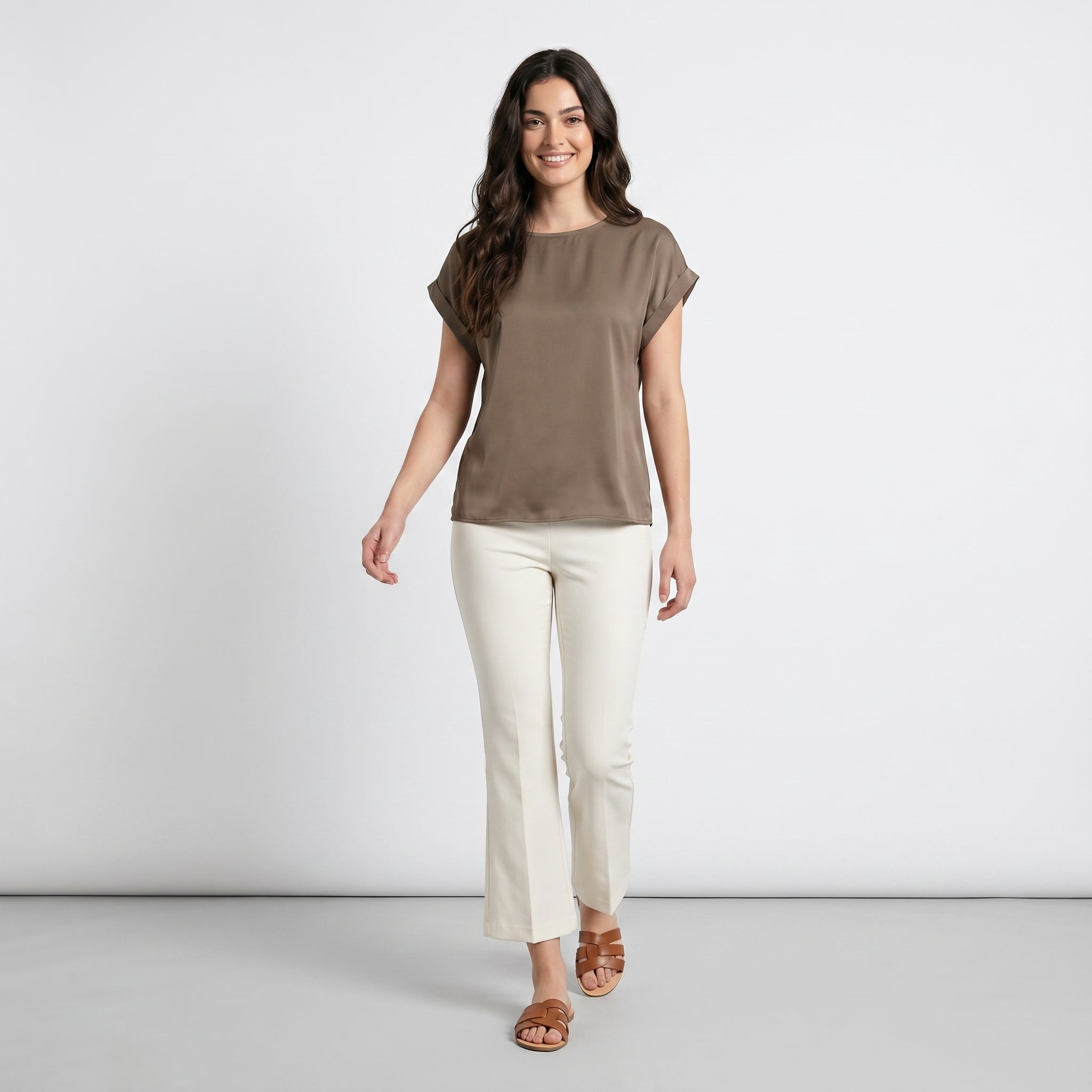 BLUSA CLASSICA IN SATIN ONLY