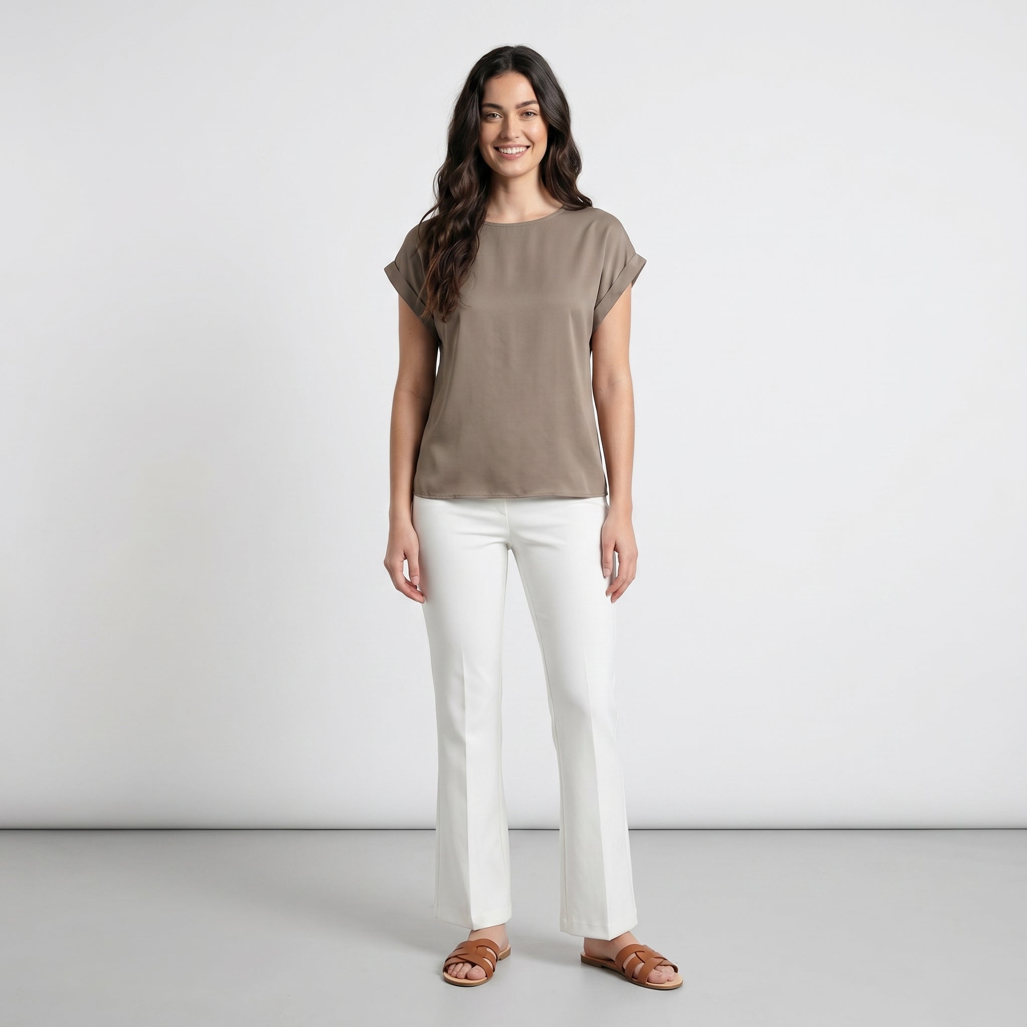 BLUSA CLASSICA IN SATIN ONLY