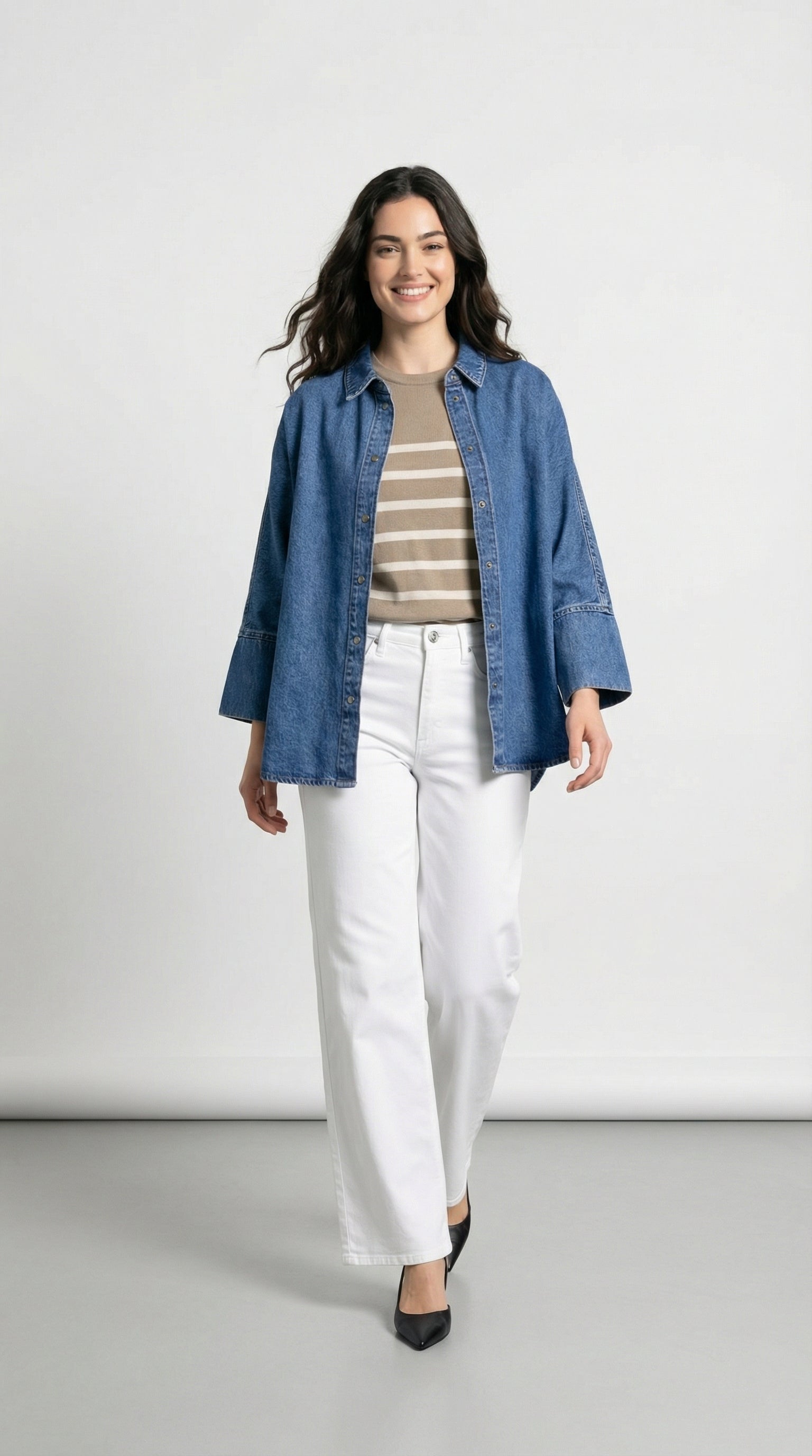 JEANS WIDE LEG MADISON BIANCO ONLY