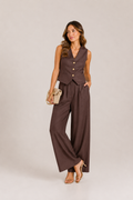 PANTALONE WIDE LEG SIENA LINO ONLY