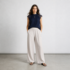 BLUSA CON MANICHE IN PIZZO VERO MODA