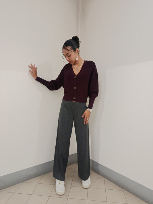 PANTALONE SPINATO WIDE LEG VERO MODA