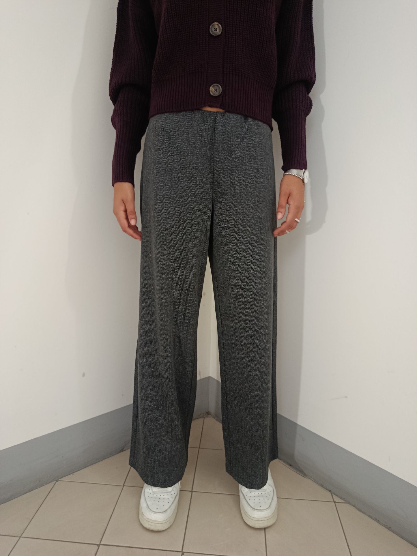 PANTALONE SPINATO WIDE LEG VERO MODA