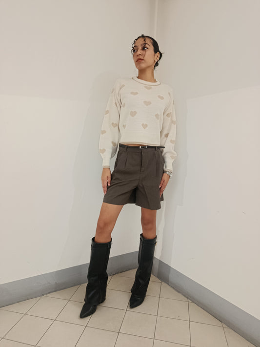 BERMUDA SHORTS CHECK CON CINTURA ONLY