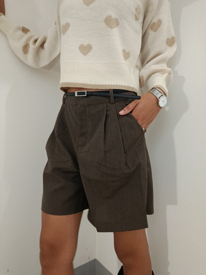 BERMUDA SHORTS CHECK CON CINTURA ONLY