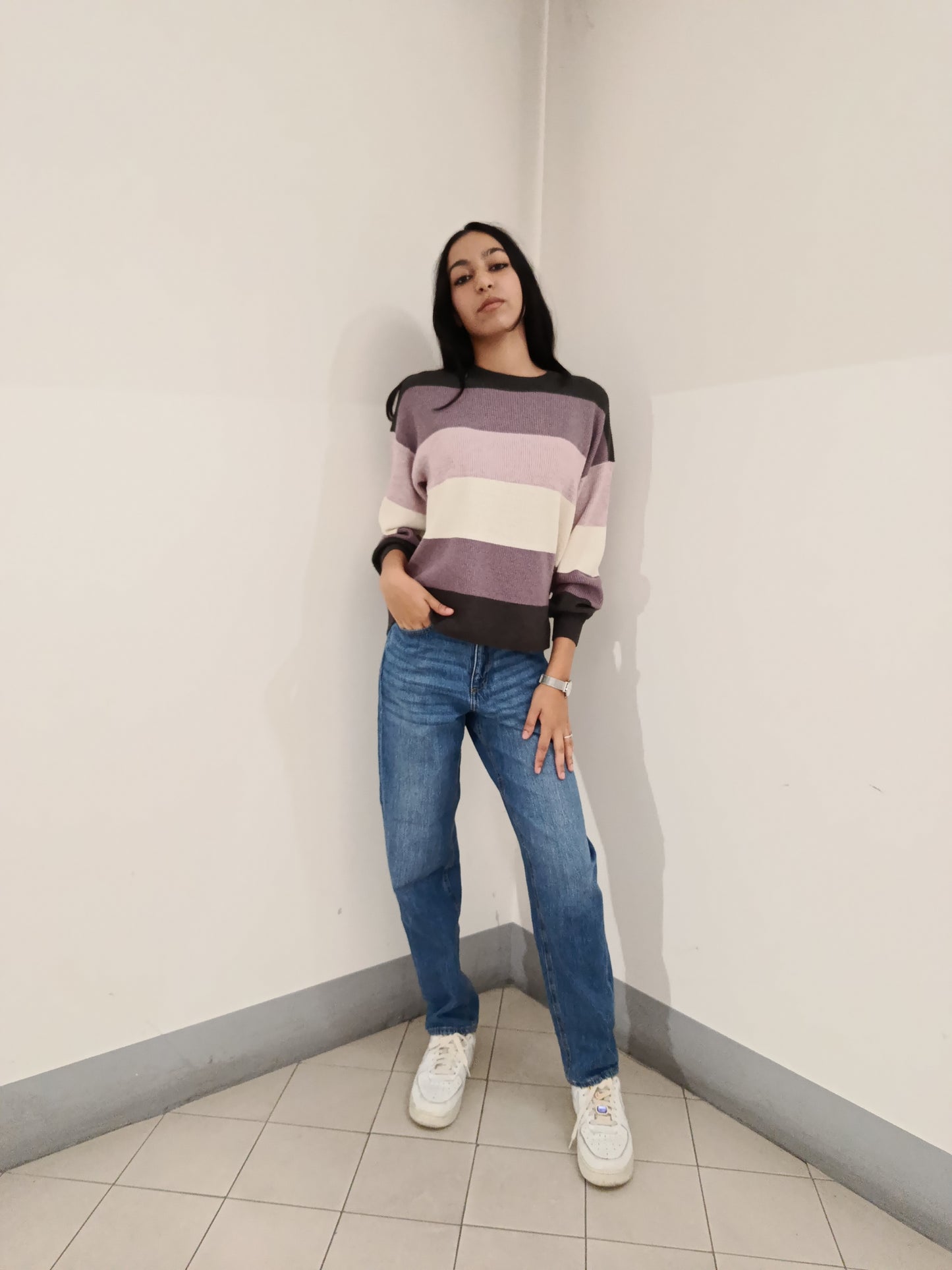 PULLOVER RIGHE LARGHE ONLY