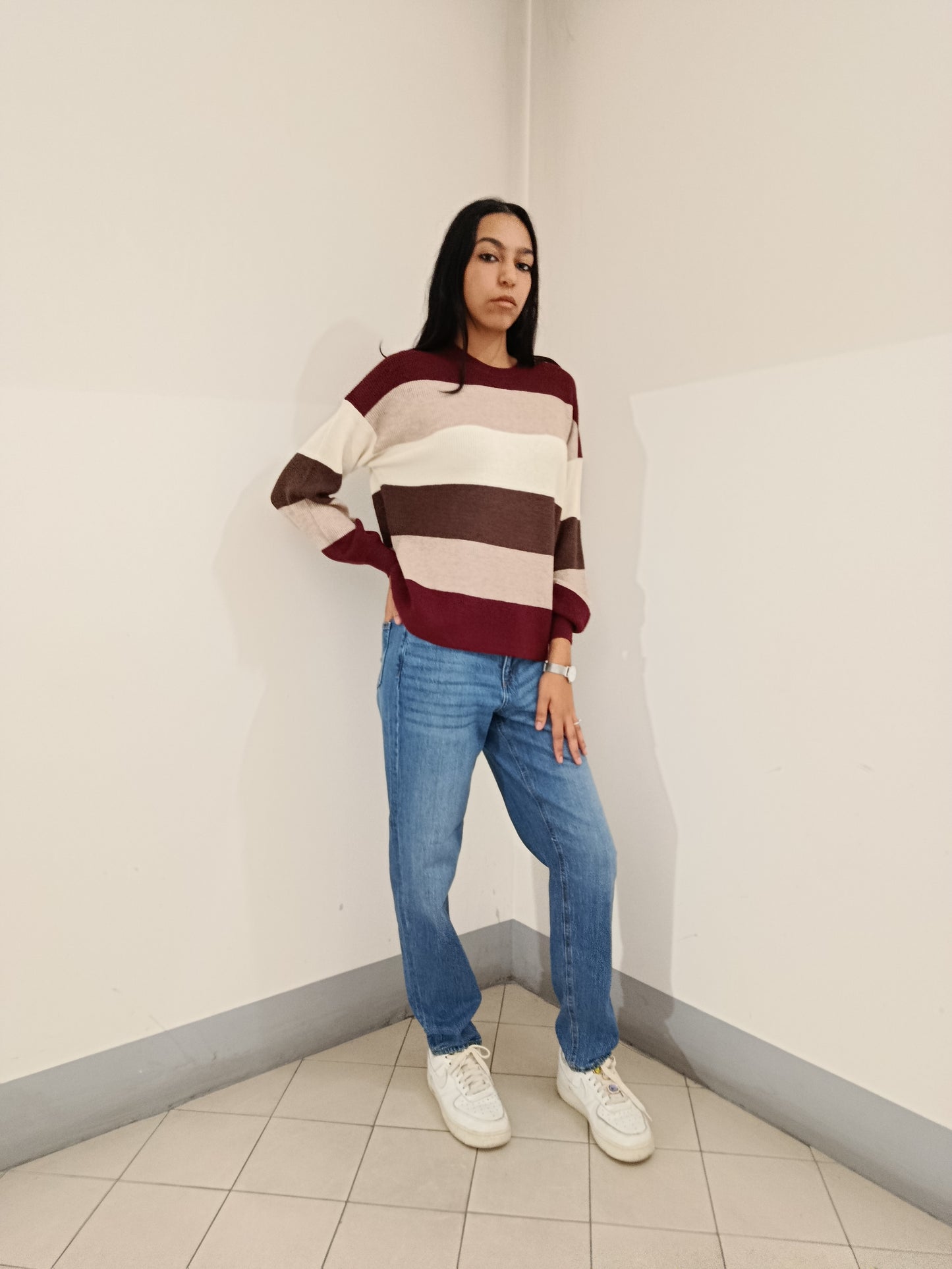 PULLOVER RIGHE LARGHE ONLY