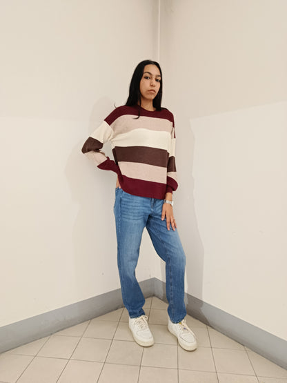 PULLOVER RIGHE LARGHE ONLY