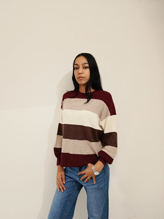 PULLOVER RIGHE LARGHE ONLY