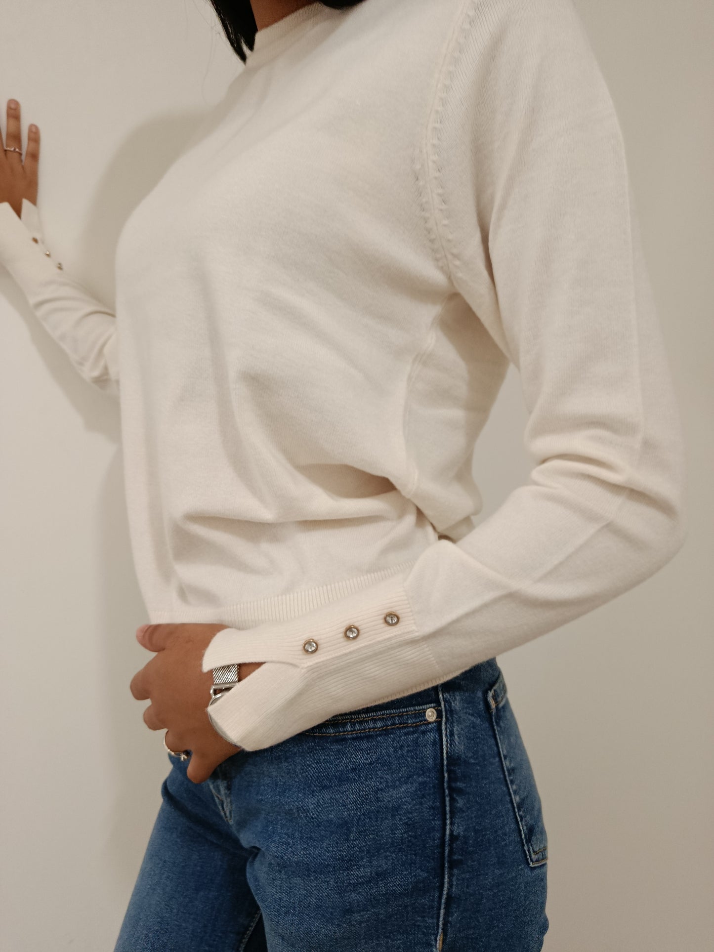PULLOVER BOTTONI POLSO JDY