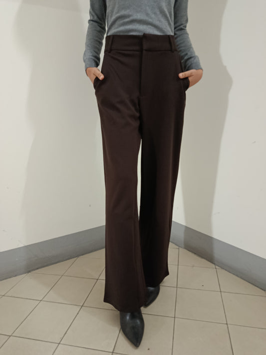 PANTALONE GEGGO WIDE LEG CIOCCOLATO JDY