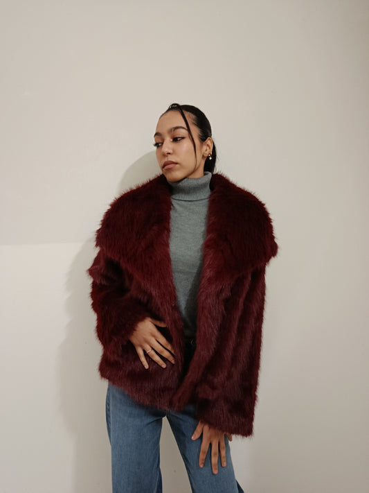 ECO PELLICCIA BORDEAUX TWO WAY