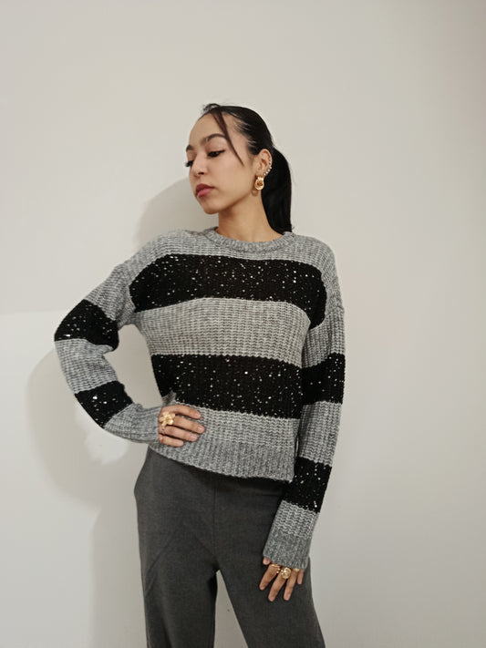 PULLOVER RIGHE PAILETTES VERO MODA