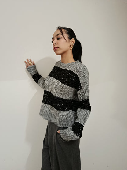 PULLOVER RIGHE PAILETTES VERO MODA