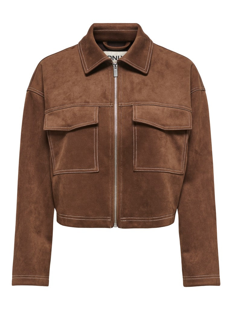 GIACCA CROPPED SUEDE ONLY