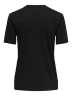 T-SHIRT CON STRASS SU GIROCOLLO ONLY