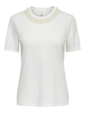 T-SHIRT CON STRASS SU GIROCOLLO ONLY