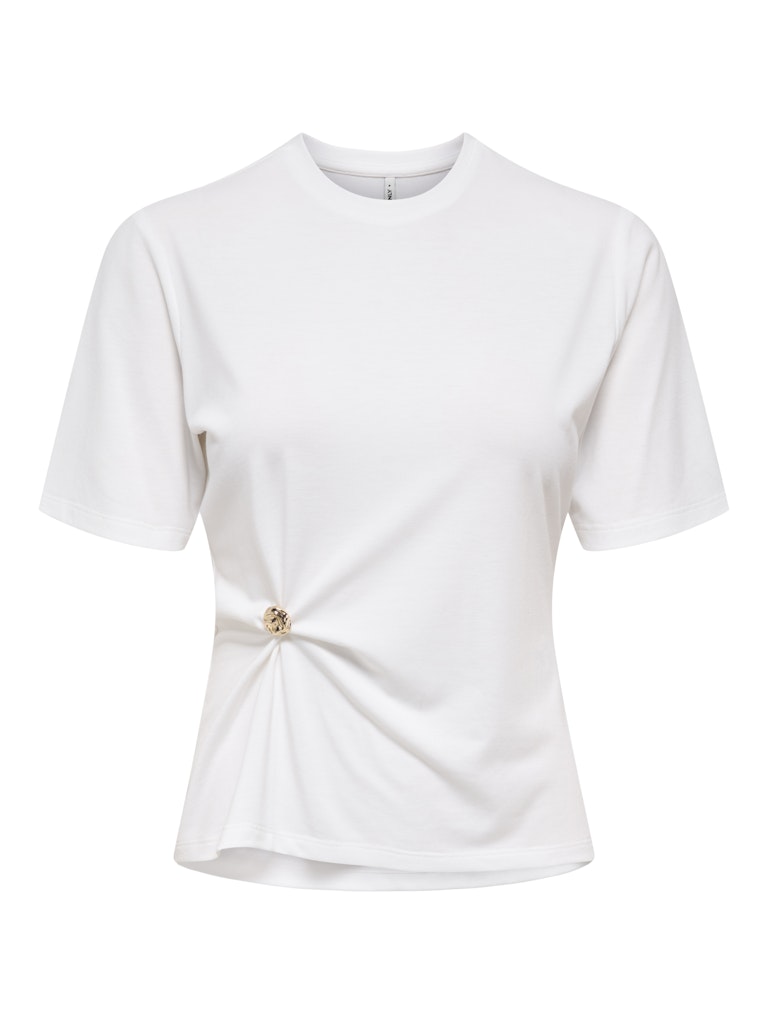 T-SHIRT ELENA CON BOTTONE ORO ONLY